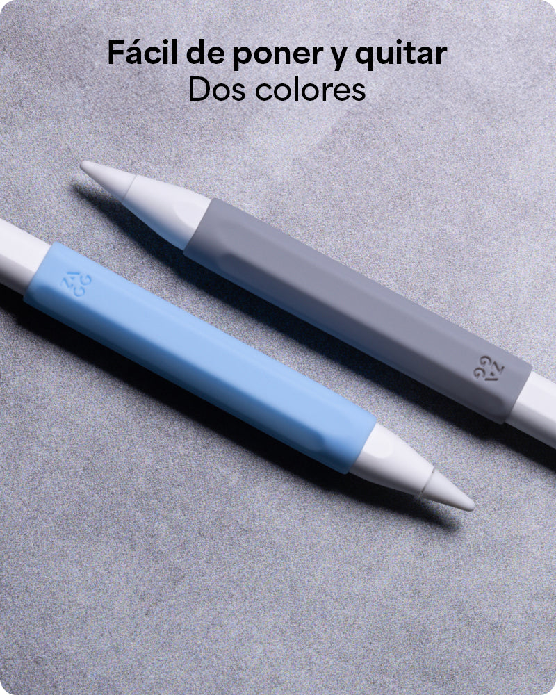GRIP DE SILICONA ZAGG PARA APPLE PENCIL - SET DE 2 UNIDADES COLOR AZUL/GRIS - 6