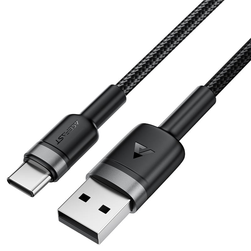 CABLE DE CARGA 3A Y DATOS ACEFAST C22-04 USB-A A USB-C – ALEACIÓN DE ALUMINIO, 1.2M - 1