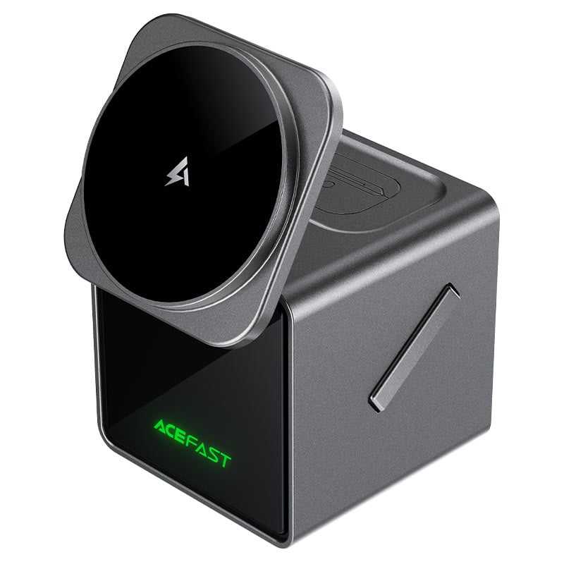 ESTACIÓN DE CARGA INALÁMBRICA 3 EN 1 ACEFAST E34 – DISEÑO FLIP ELÉCTRICO, NEGRO - 1