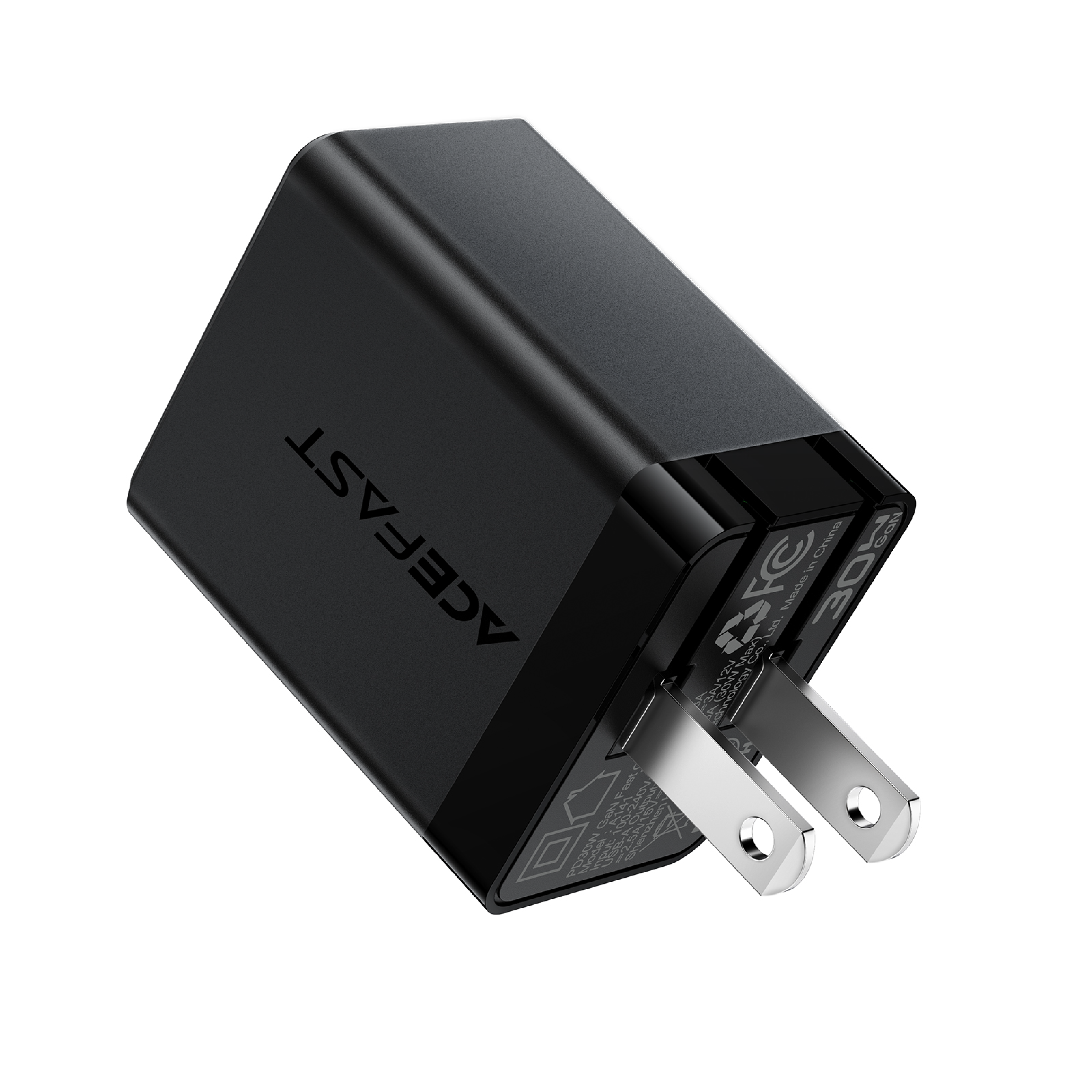 CARGADOR RÁPIDO ACEFAST A141 USB-C PD 30W – TECNOLOGÍA GAN, NEGRO - 3