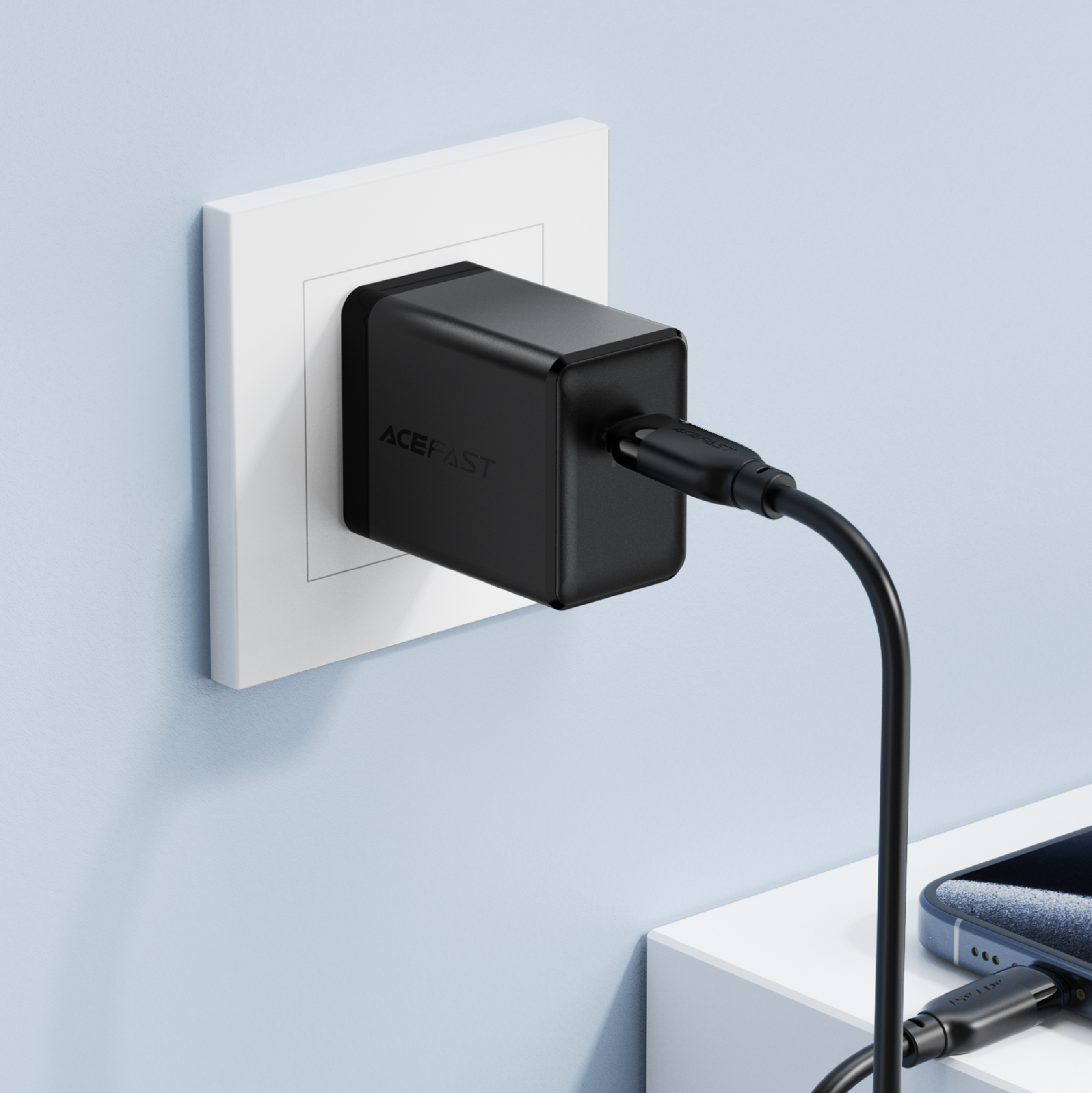 CARGADOR RÁPIDO ACEFAST A141 USB-C PD 30W – TECNOLOGÍA GAN, NEGRO - 6