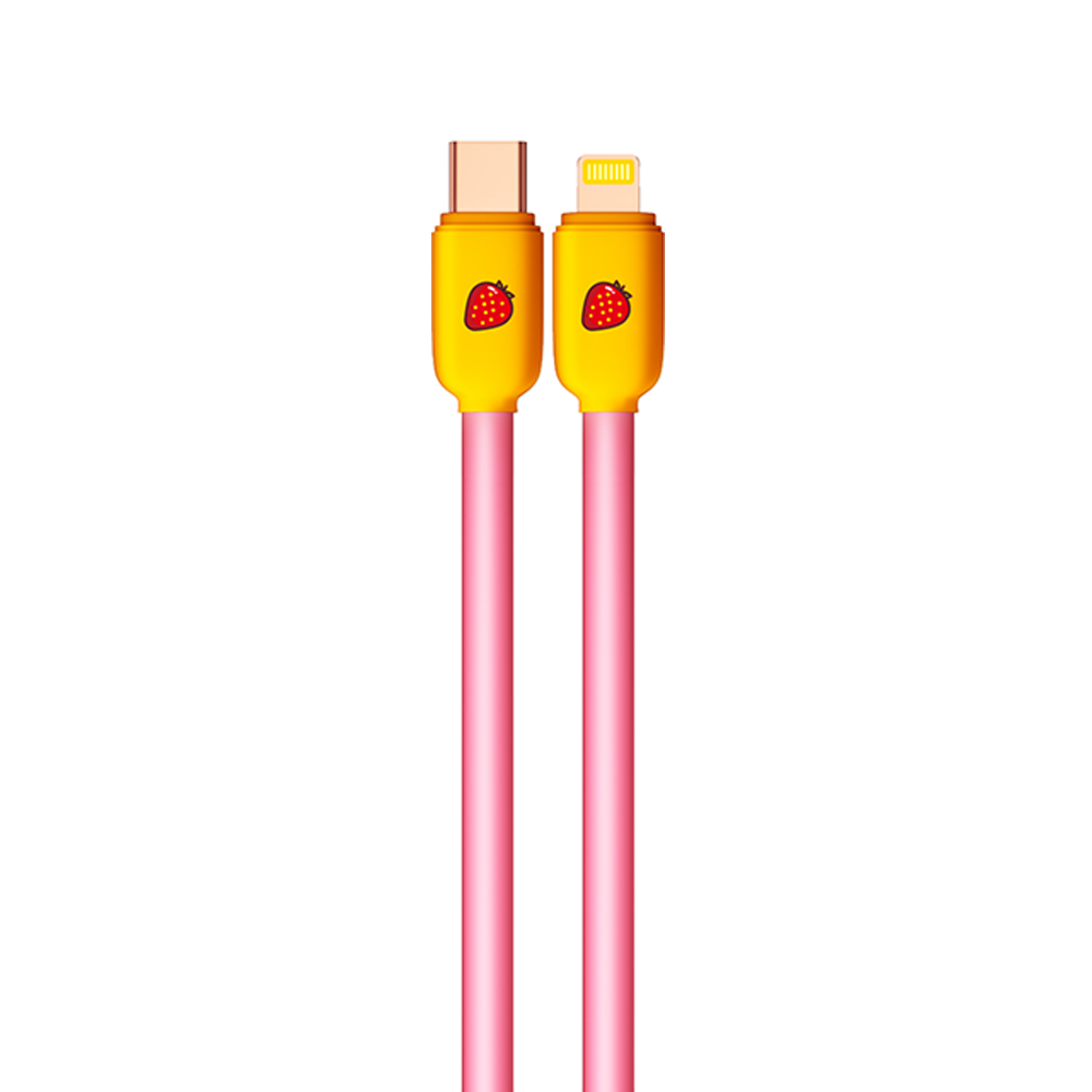 CABLE YOOKIE STRAWBERRY BAR USB-C A LIGHTNING - 1