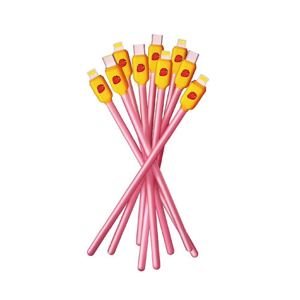 CABLE YOOKIE STRAWBERRY BAR USB-C A LIGHTNING - 4