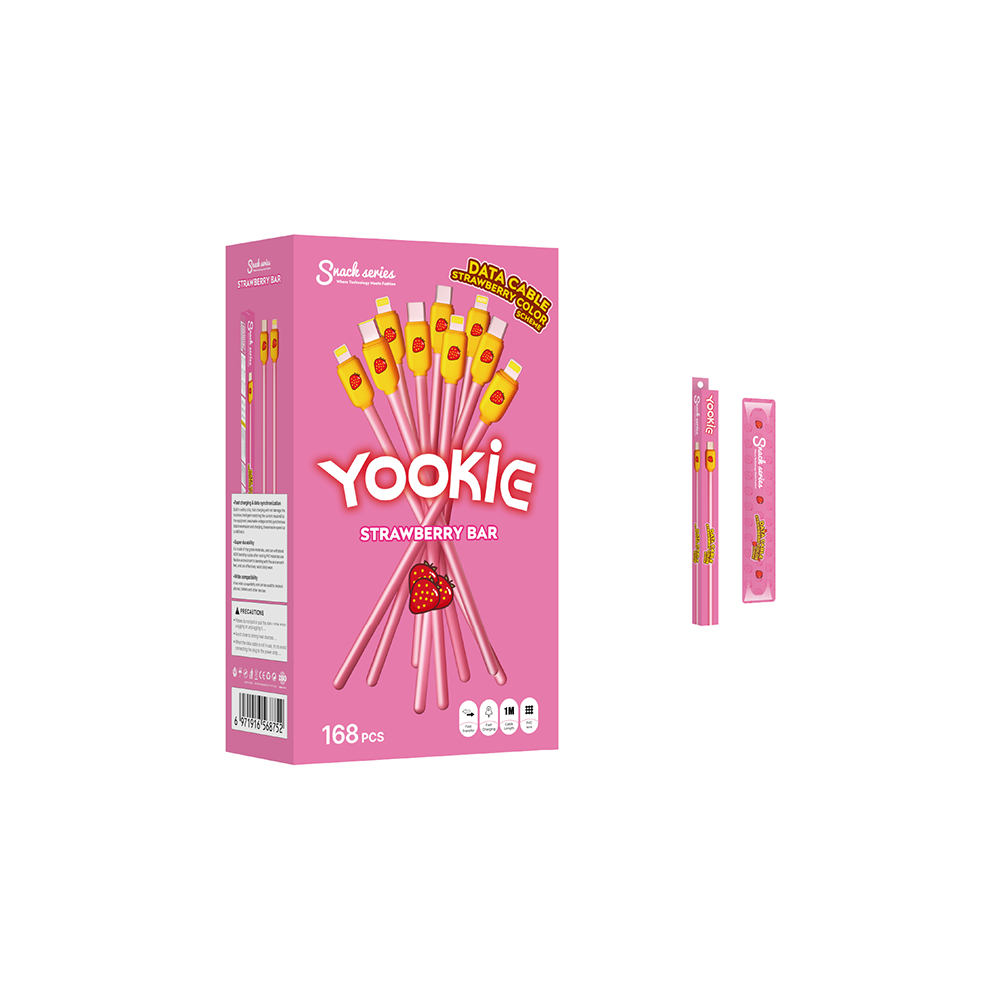 CABLE YOOKIE STRAWBERRY BAR USB-C A USB-C - 3