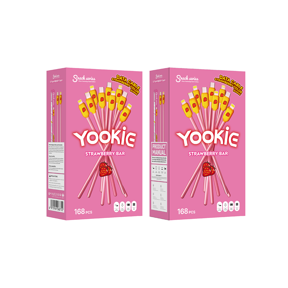 CABLE YOOKIE STRAWBERRY BAR USB-C A USB-C - 5