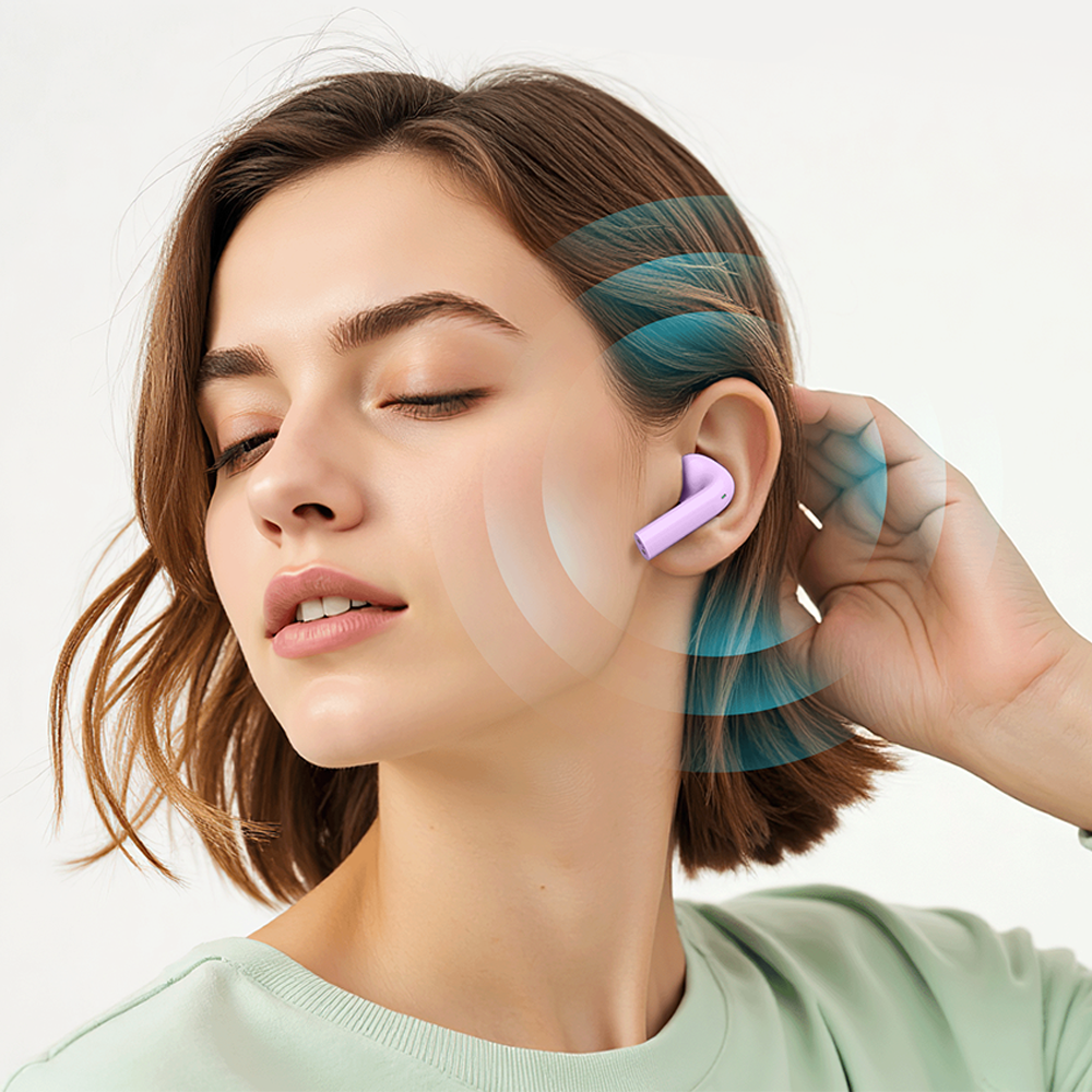 AUDÍFONO YOOKIE PEA POD TWS VIOLETA - 4
