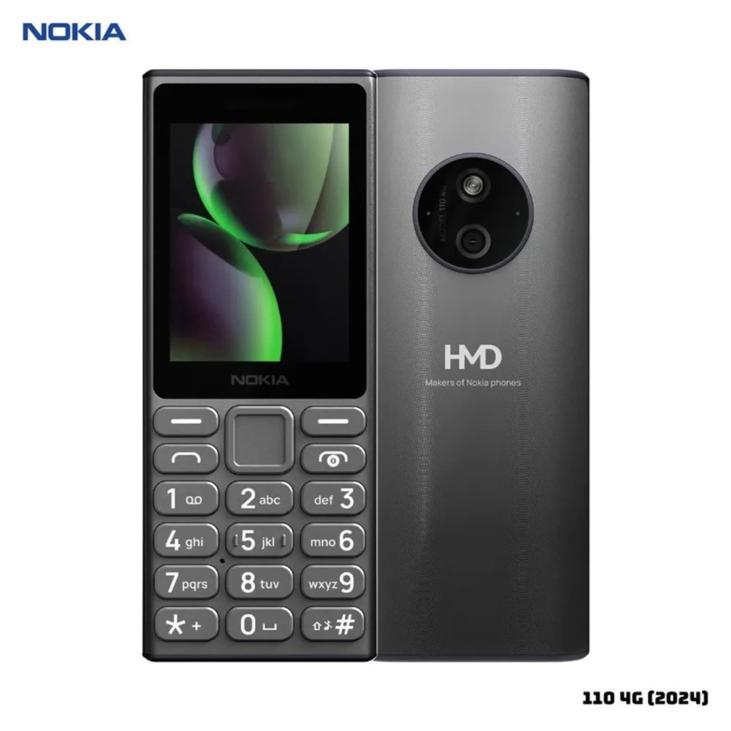 CELULAR NOKIA 110 4G DUAL SIM – PANTALLA 2'', USB-C Y RADIO FM, TITANIUM - 1