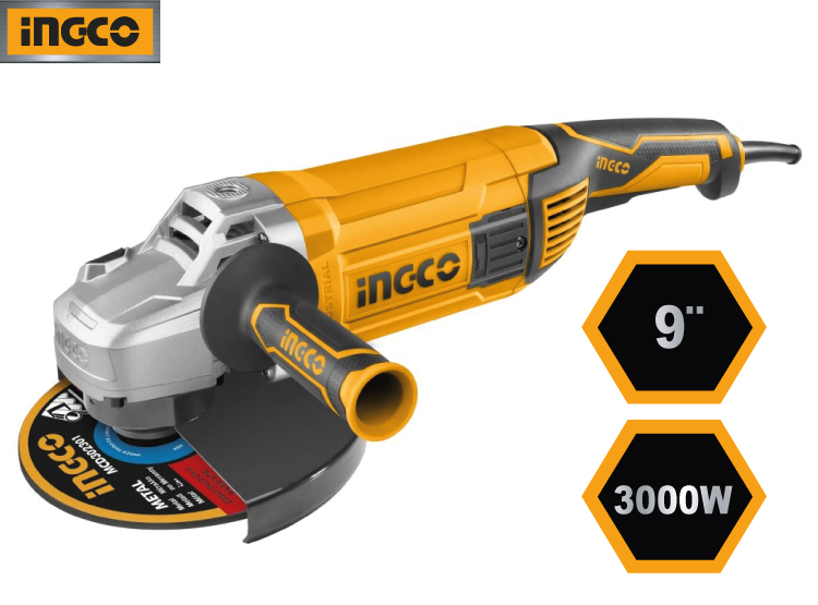 AMOLADORA ANGULAR INGCO 3000W 9' AG30008 - 1
