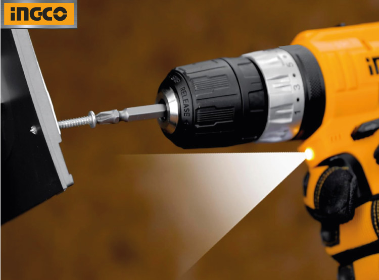 TALADRO ATORNILLADOR INALÁMBRICO INGCO 12V 1.5AH CDLI1218 + SET 30 PUNTAS ATORNILLADORES IMANTADOS - 6