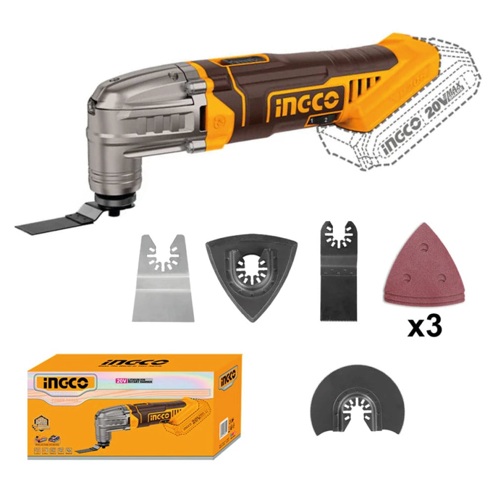 HERRAMIENTA MULTIFUNCIÓN INGCO CMLI2022 20V + ACCESORIOS - 1