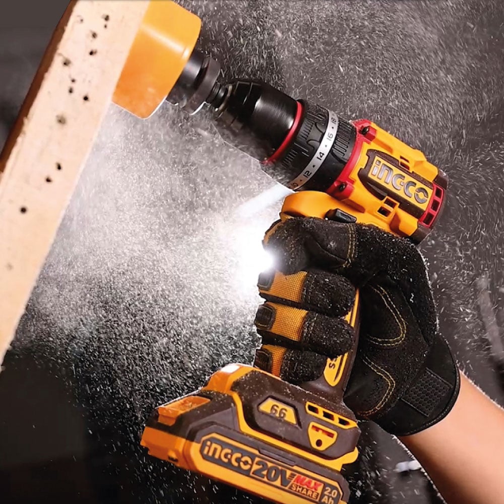 TALADRO ATORNILLADOR INGCO PERCUTOR BRUSHLESS CHUCK METÁLICO 20V 66NM + 2 BATERÍAS 2.0AH CIDLI20668 - 6