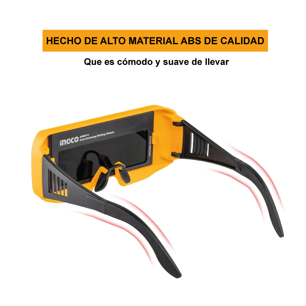 LENTES PARA SOLDAR AUTOMÁTICO FOTOSENSIBLE INGCO AHM111 - 4