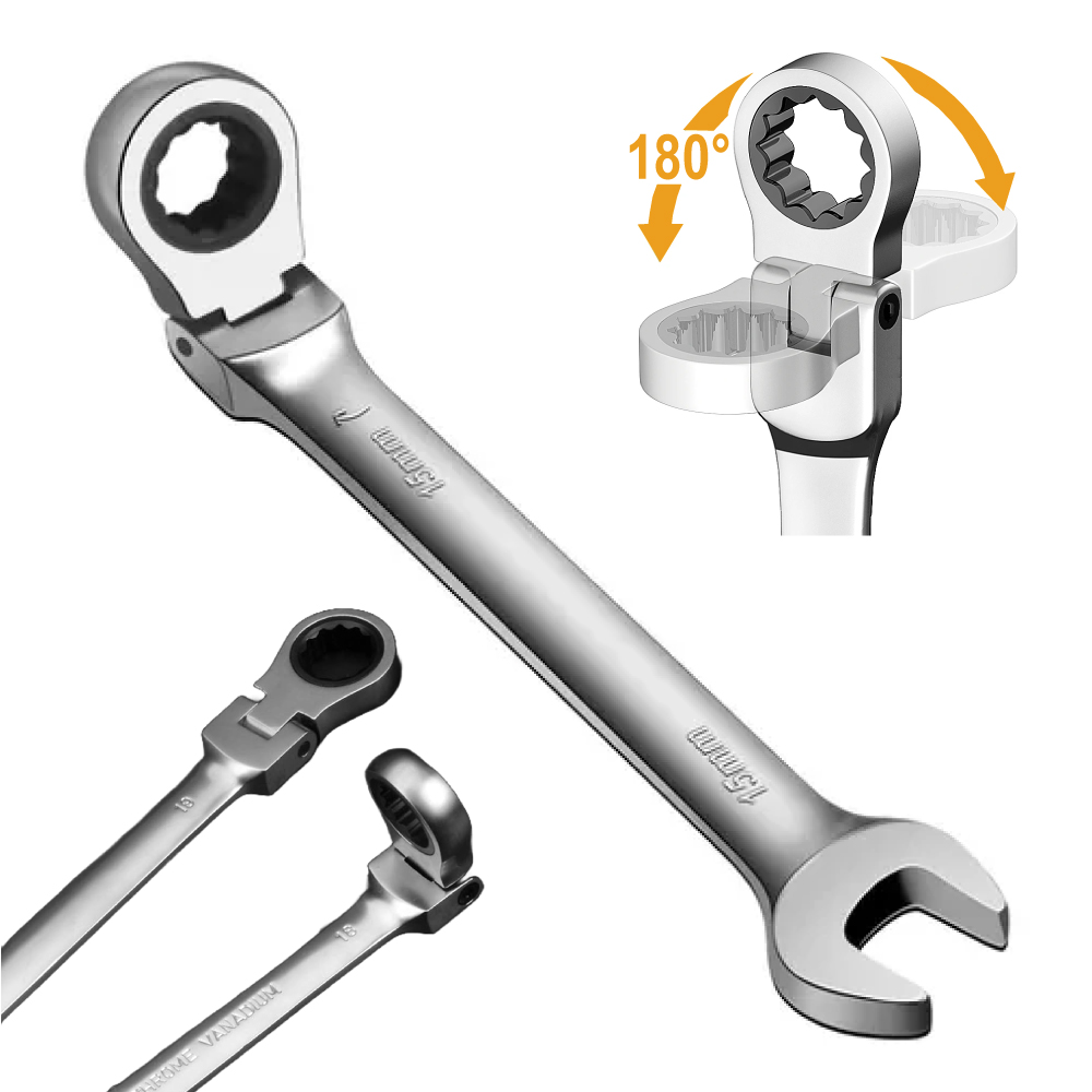 SET 12 PIEZAS LLAVE MIXTA INGCO 180° 8-19MM HKSPAR1123 - 3