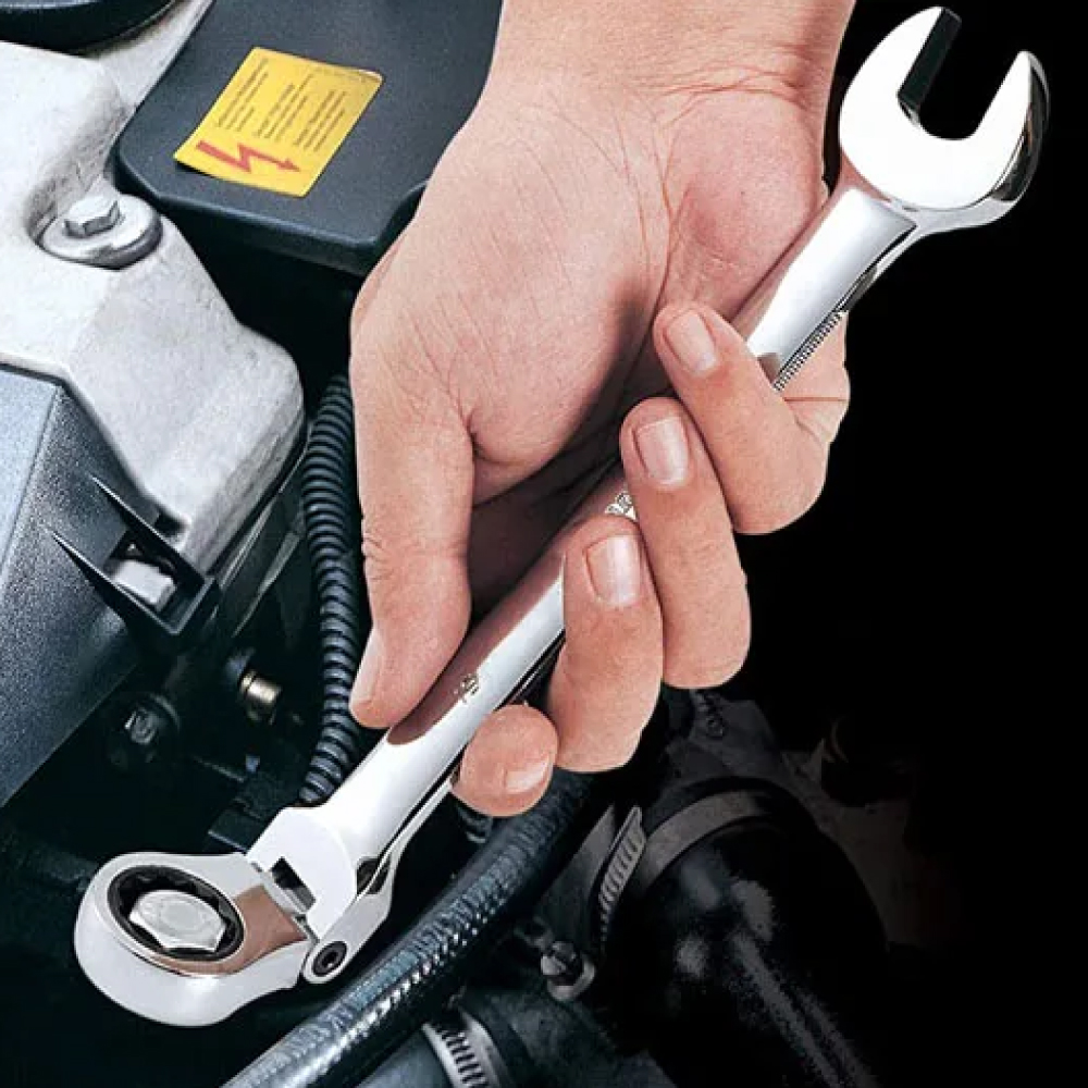 SET 12 PIEZAS LLAVE MIXTA INGCO 180° 8-19MM HKSPAR1123 - 5