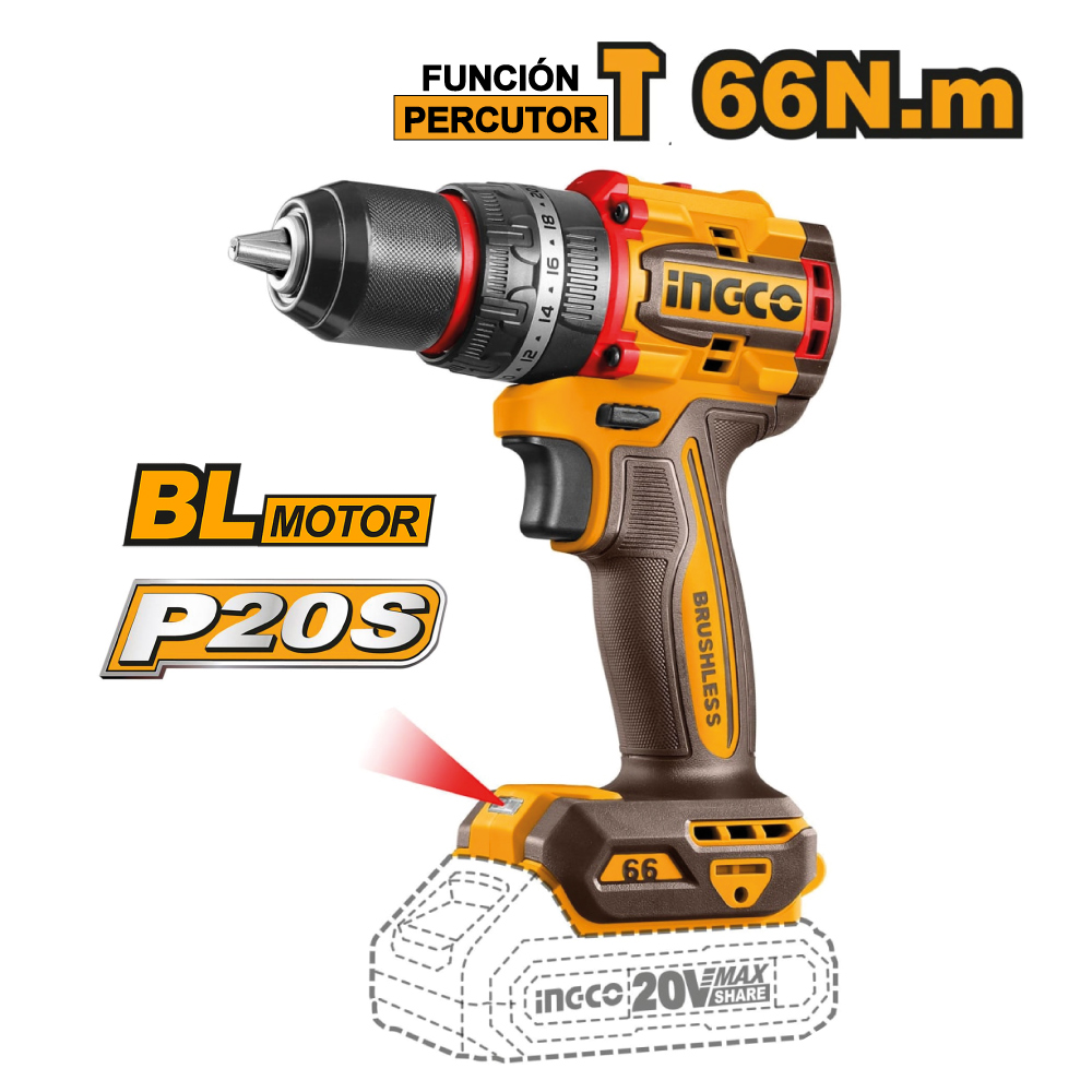 KIT INGCO PERCUTOR 66NM + LLAVE IMPACTO 500NM + SIERRA CIRCULAR 140MM + MULTIHERRAMIENTA COSLI241169 - 3