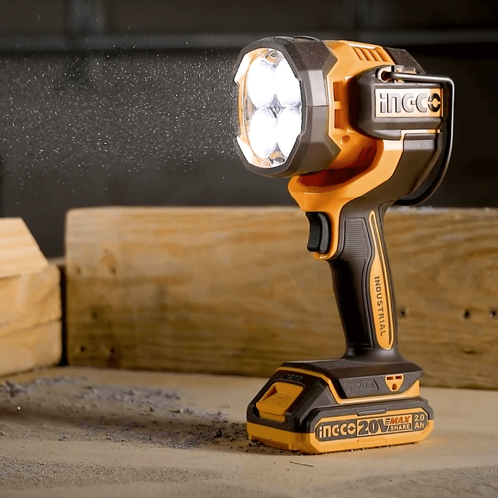 KIT LLAVE DE IMPACTO BRUSHLESS INGCO 850NM + LINTERNA PORTÁTIL LED + 2 BATERÍAS 5AH COSLI241181 - 2