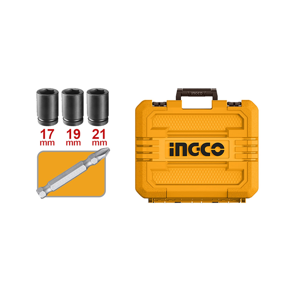 LLAVE Y ATORNILLADOR DE IMPACTO INGCO 20V 230NM + 2 BATERÍAS 2.0AH + CARGADOR CIWLI20236 - 4