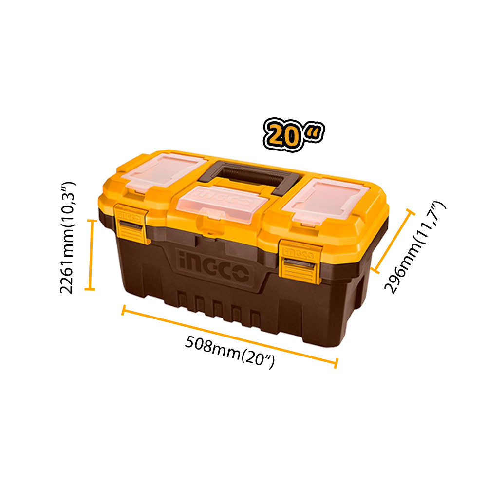 SET 3 CAJAS DE HERRAMIENTAS INGCO 14” 17” 20” PBXK0301 - 4