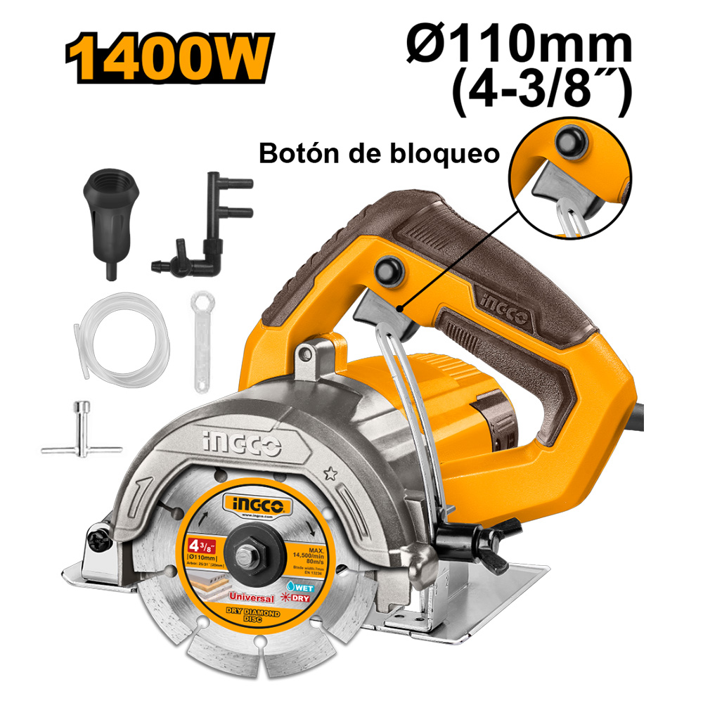 CORTADOR DE MÁRMOL 1400W 110MM 4-38″ MC140068 - 1