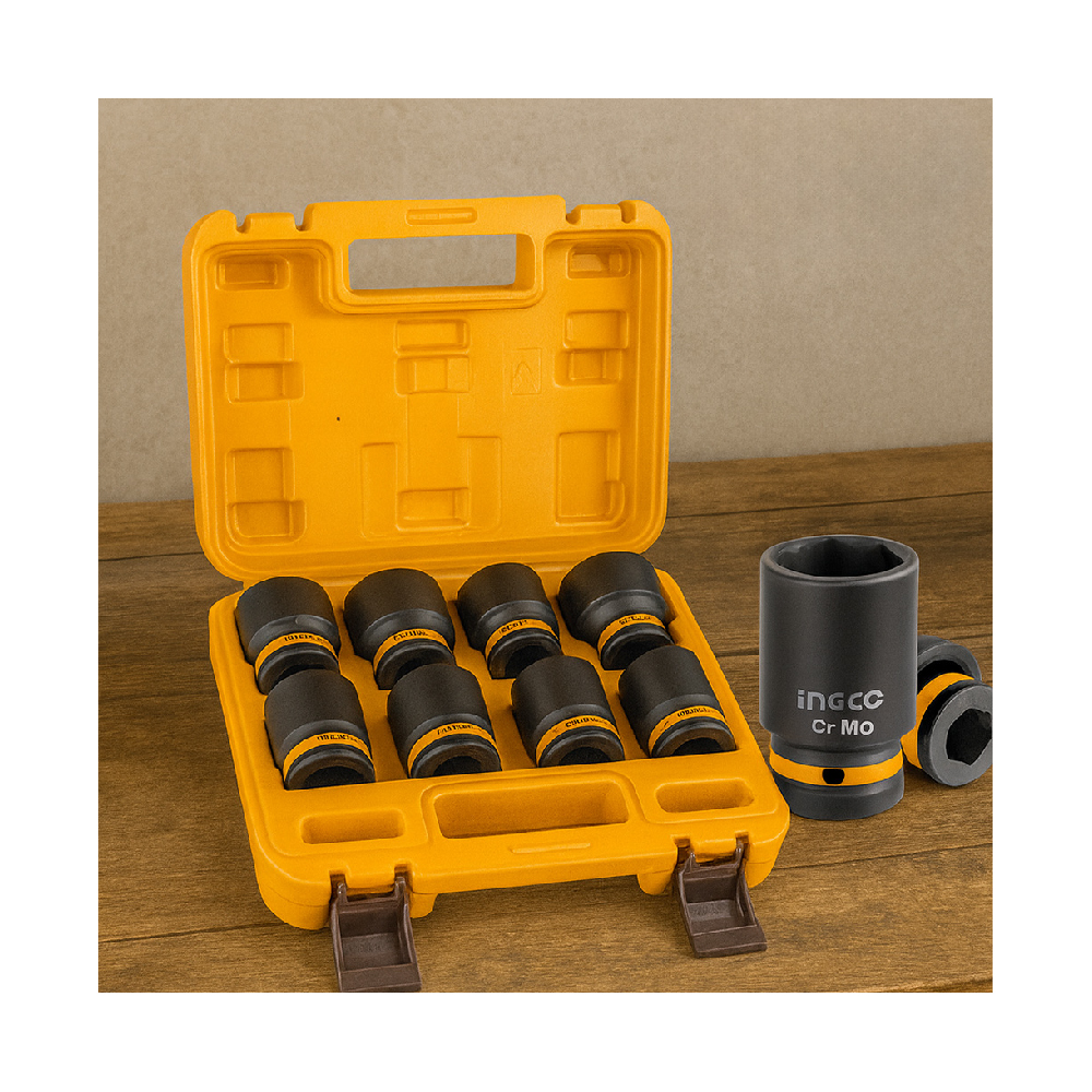 SET 8 DADOS DE IMPACTO INGCO 3/4' DE 26 A 38MM HKISSD34081 - 7
