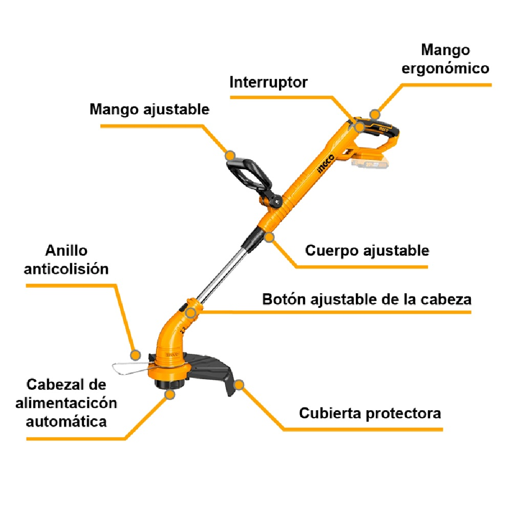 CORTADORA DE CÉSPED INGCO 20V 300MM CGTLI20018 - 3