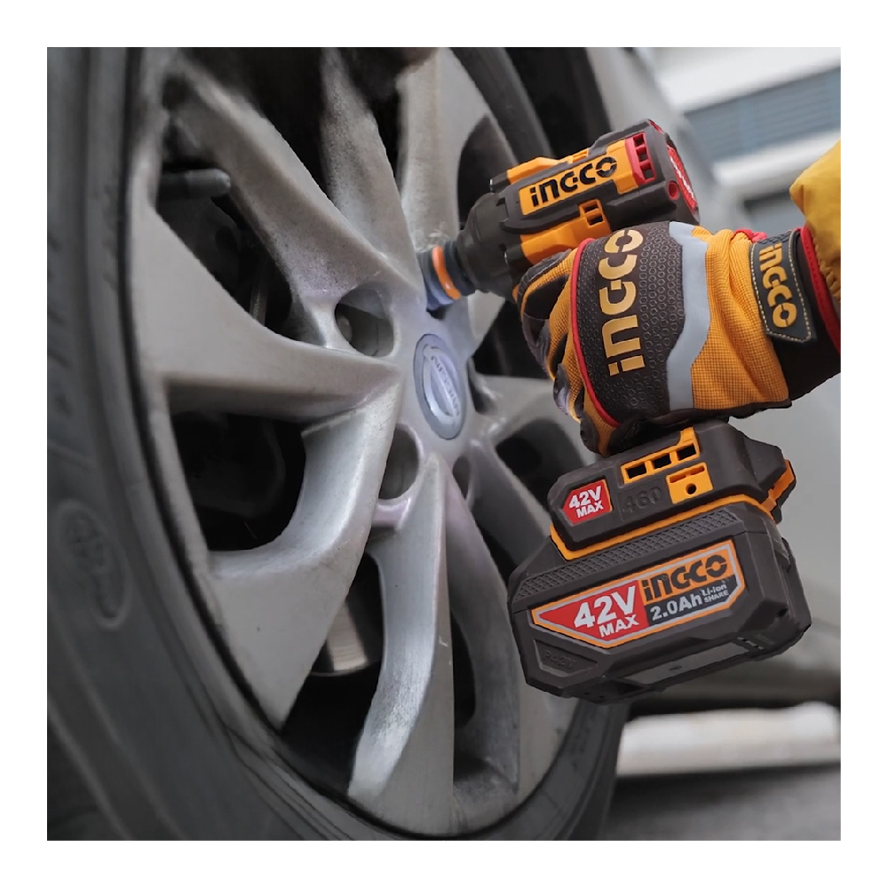LLAVE DE IMPACTO BRUSHLESS INGCO 42V 460NM 12″ + BATERÍA + CARGADOR CIWLI42461 - 5