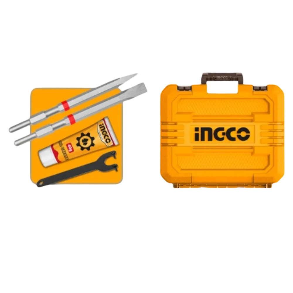 MARTILLO DEMOLEDOR BRUSHLESS INGCO 20V 35MM 16J SDS HEX + 2 BATERÍAS 5.0AH CDBLI203582 - 4