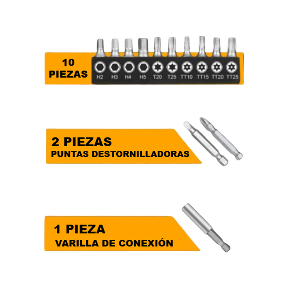 DESTORNILLADOR INALÁMBRICO INGCO 4V 4NM + 24 ACCESORIOS CSDLI04425 - 3