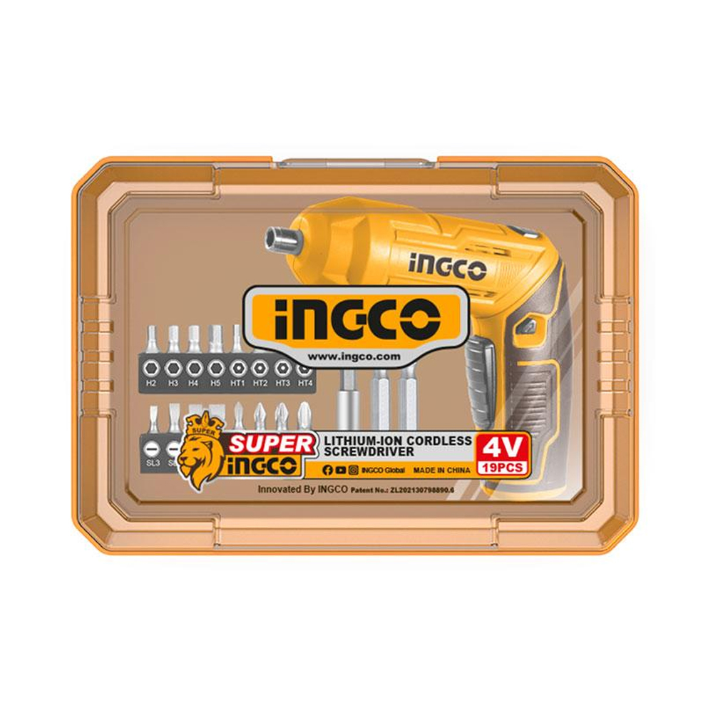DESTORNILLADOR INALÁMBRICO INGCO 4V 4NM + 24 ACCESORIOS CSDLI04425 - 5