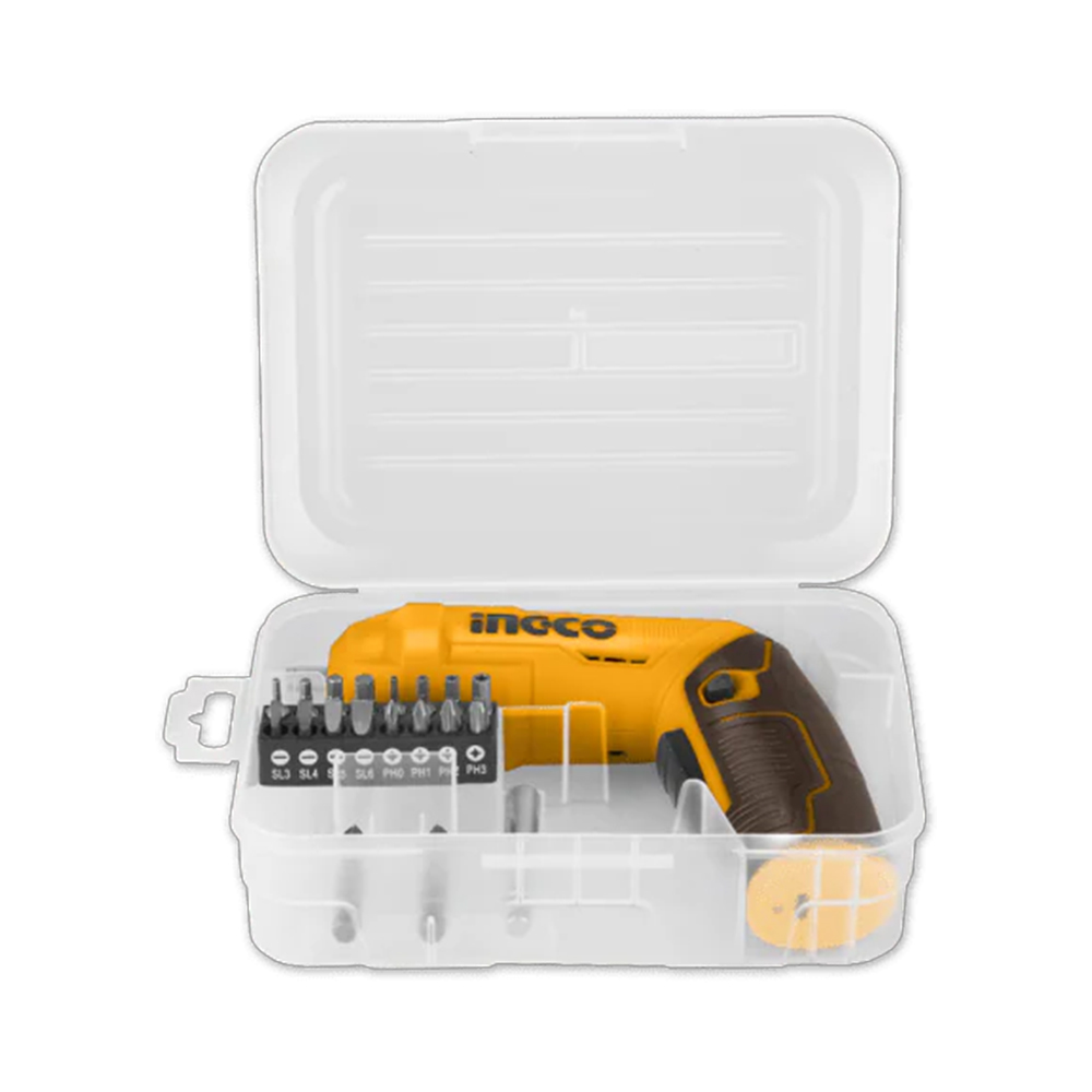 DESTORNILLADOR INALÁMBRICO INGCO 4V 4NM + 19 ACCESORIOS CSDLI0442 - 4