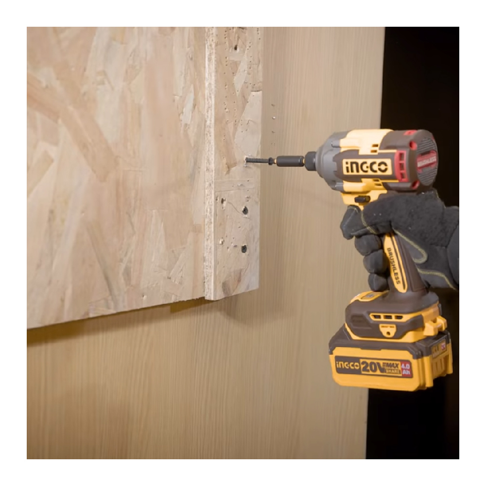 ATORNILLADOR DE IMPACTO BRUSHLESS INGCO 20V 285NM + 2 BATERÍAS 2.0AH CIRLI2028 - 8