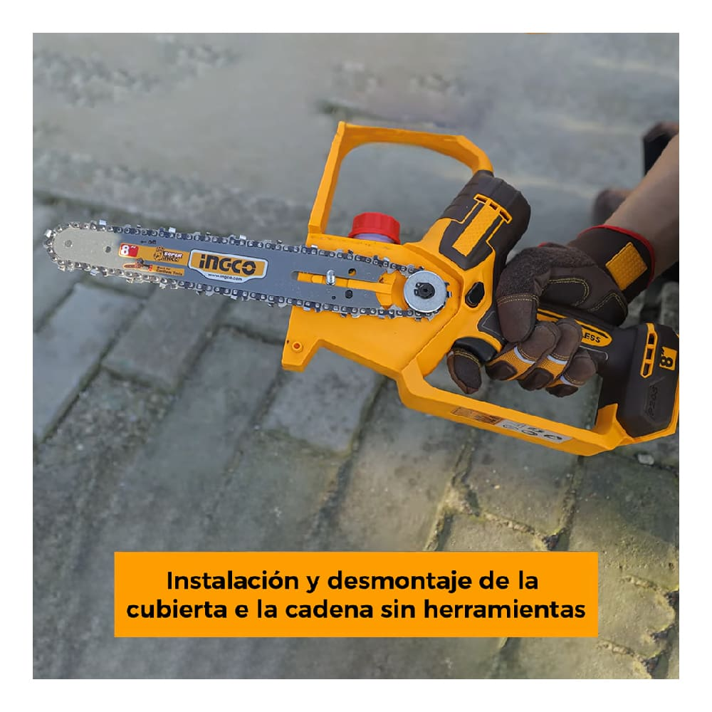 MOTOSIERRA INGCO 20V 8 20CM 11MS CGSLI2088 - 4