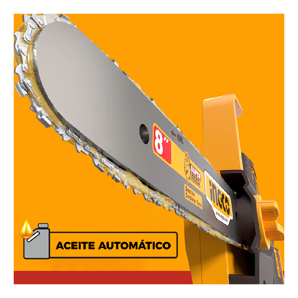 MOTOSIERRA INGCO 20V 8 20CM 11MS CGSLI2088 - 6