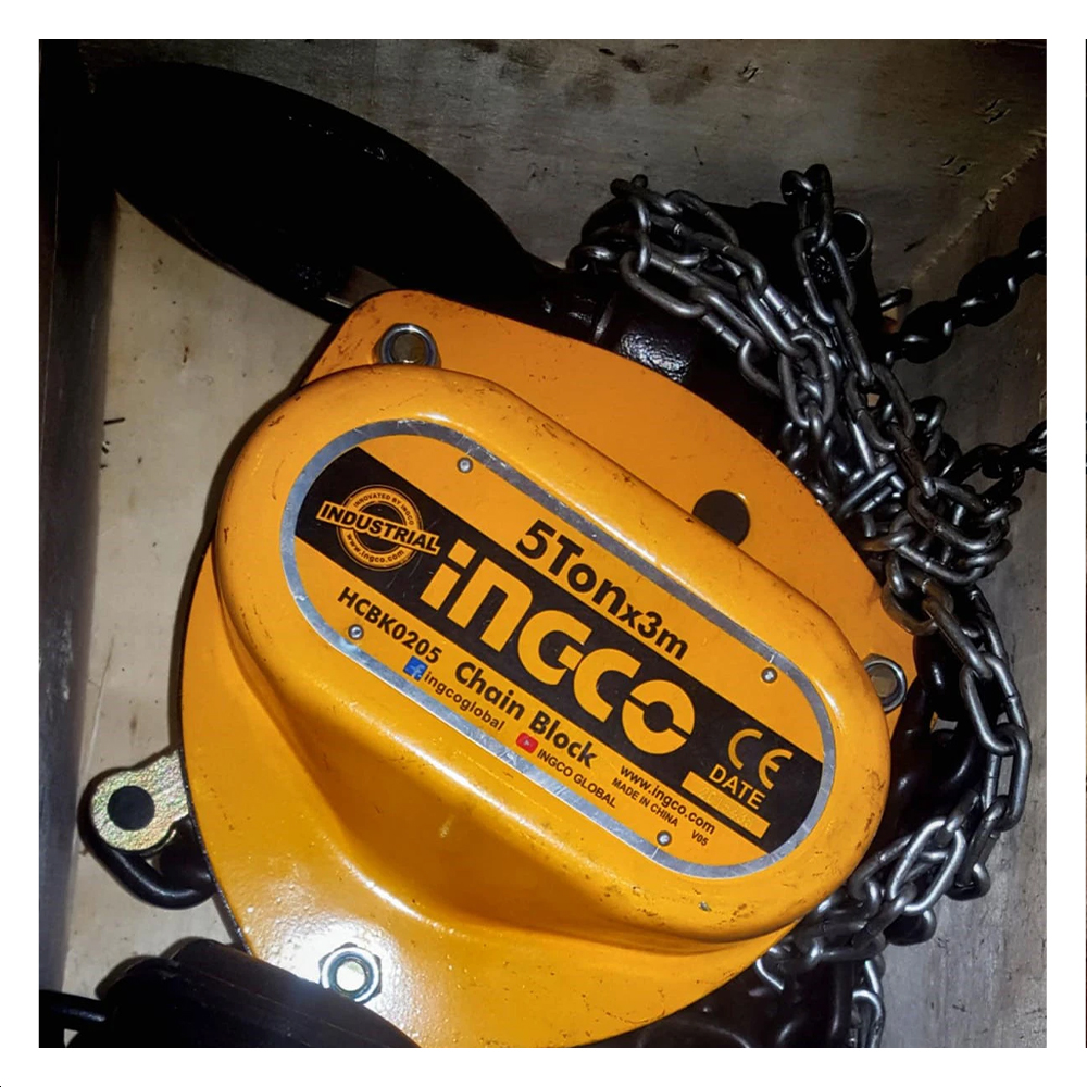 TECLE CON CADENA DE 5 TONELADAS INGCO HCBK0205 - 5