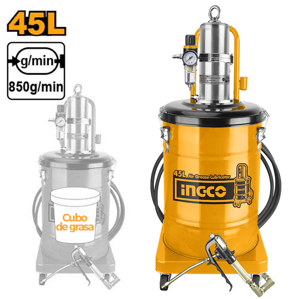 ENGRASADORA NEUMÁTICA INGCO 45L AGL02451 - 1