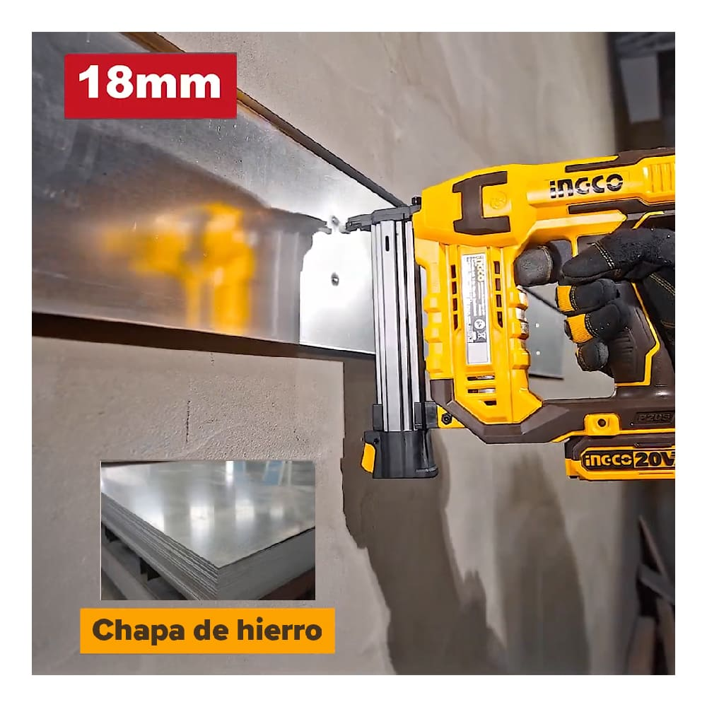 CLAVADORA INGCO 20V 18MM + BATERÍA + CARGADOR CSTLI3808 - 6