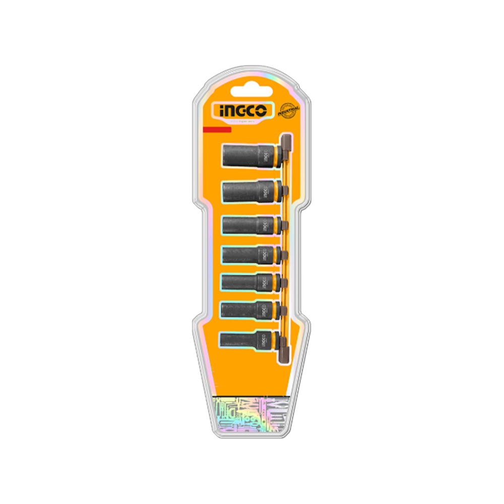 SET 7 DADOS DE IMPACTO LARGOS INGCO 1/2' HKISSD12072L - 4
