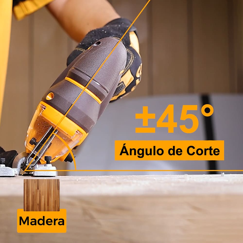 SIERRA CALADORA BRUSHLESS INGCO 20V CJSLI1008 + 2 BATERÍAS 2.0AH + 1 CARGADOR FBCPK2212 - 6