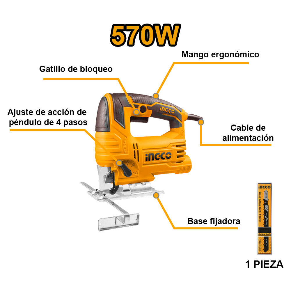 COMBO RUTEADORA 600W PLM6001 + FRESAS AKRT1201 + SIERRA CALADORA 570W JS57028 + LIJADORA 240W PS2416 - 5