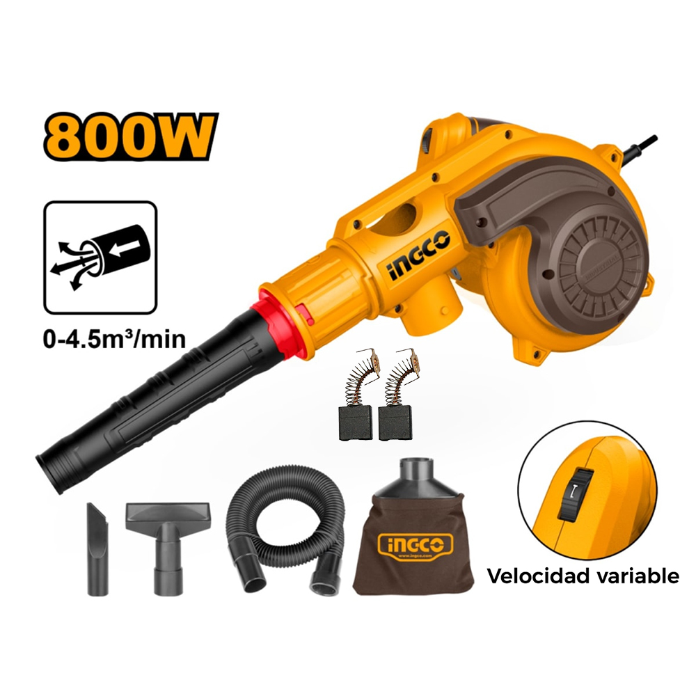 SOPLADORA ASPIRADORA INGCO 800W + ACCESORIOS AB8038 - 1