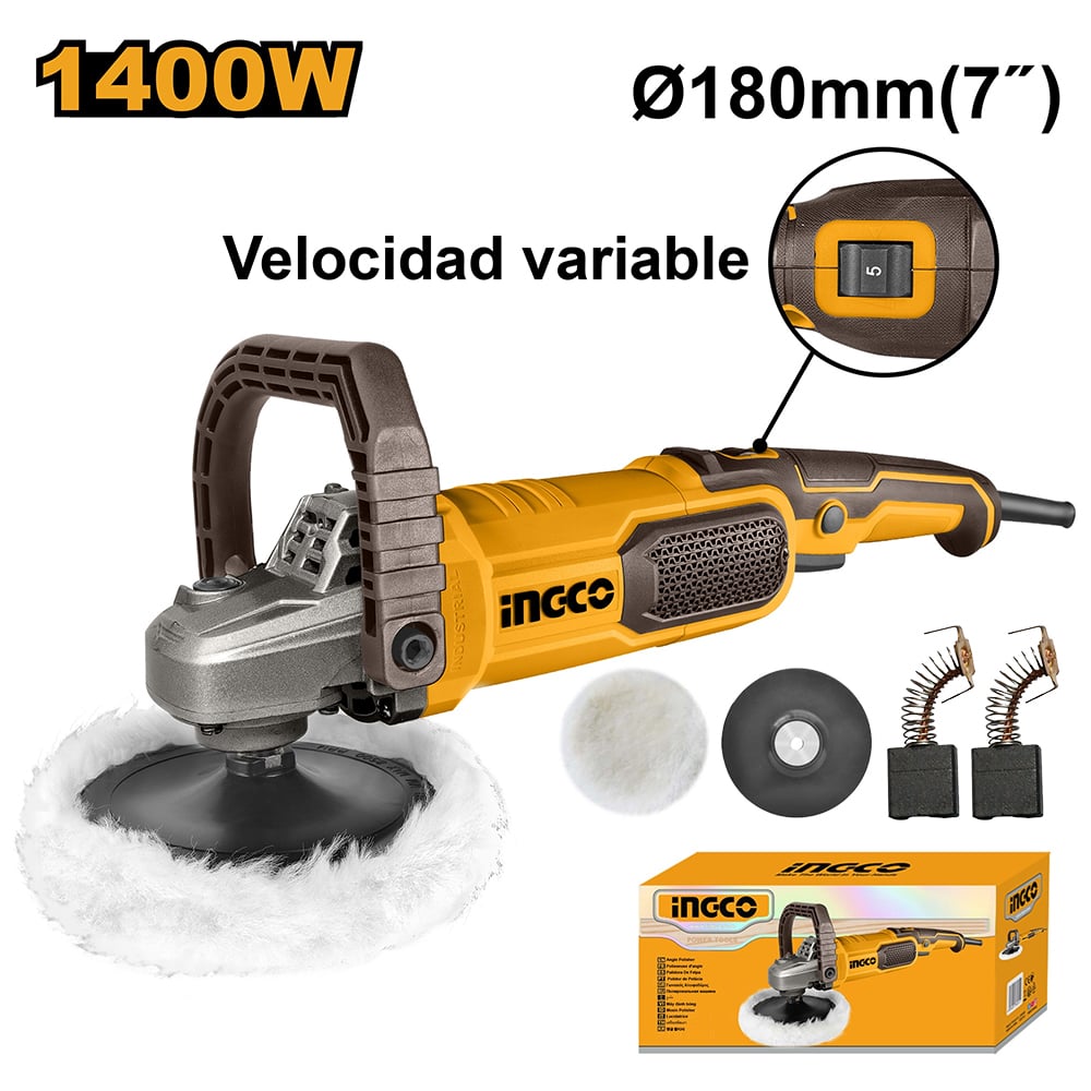 PULIDORA ANGULAR INGCO 1400W 7' 180MM AP140016 - 1