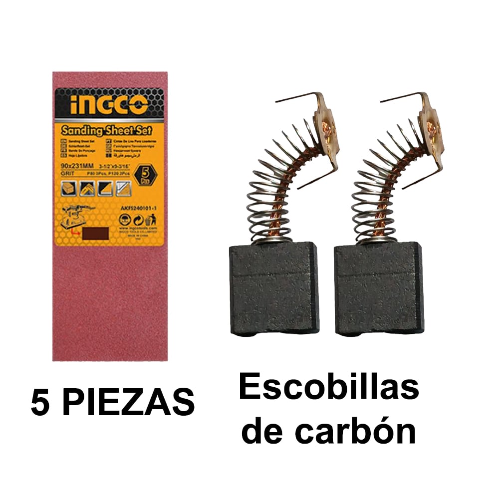 LIJADORA ORBITAL INGCO 320W + 5 LIJAS FS3216 - 4