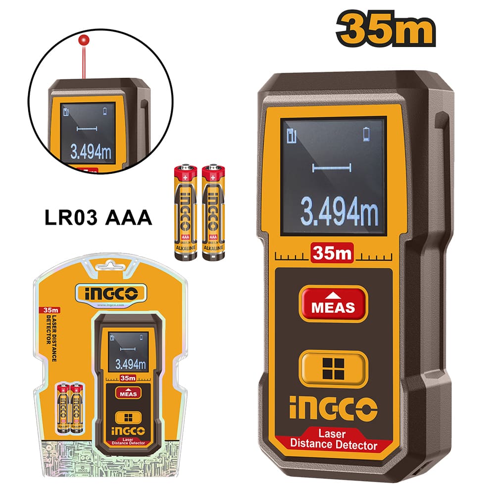 MEDIDOR DE DISTANCIA LÁSER INGCO 35M HLDD0355 - 1