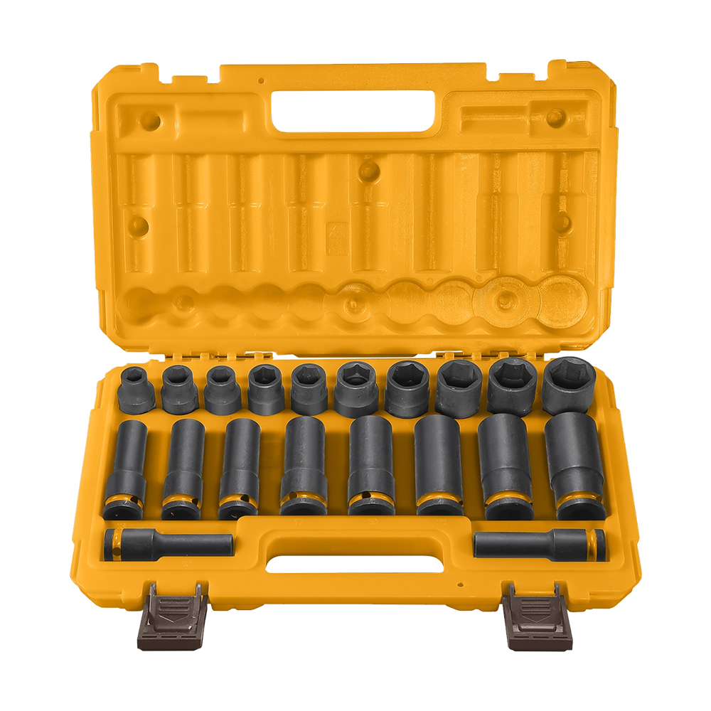 SET 20 DADOS DE IMPACTO INGCO 1/2' HKISSD12203L - 2