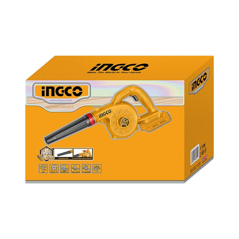 SOPLADORA INALÁMBRICA INGCO 20V 2.7 M³/MIN + BATERÍA 2.0AH + CARGADOR CABLI20781 - 4