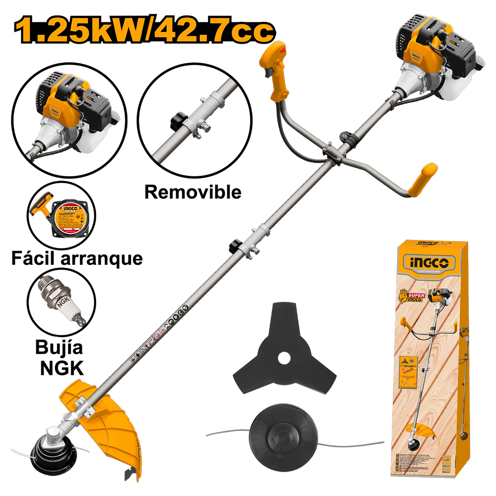 DESBROZADORA A GASOLINA INGCO 2T 42.7 CC 2HP GBC5434421 - 1