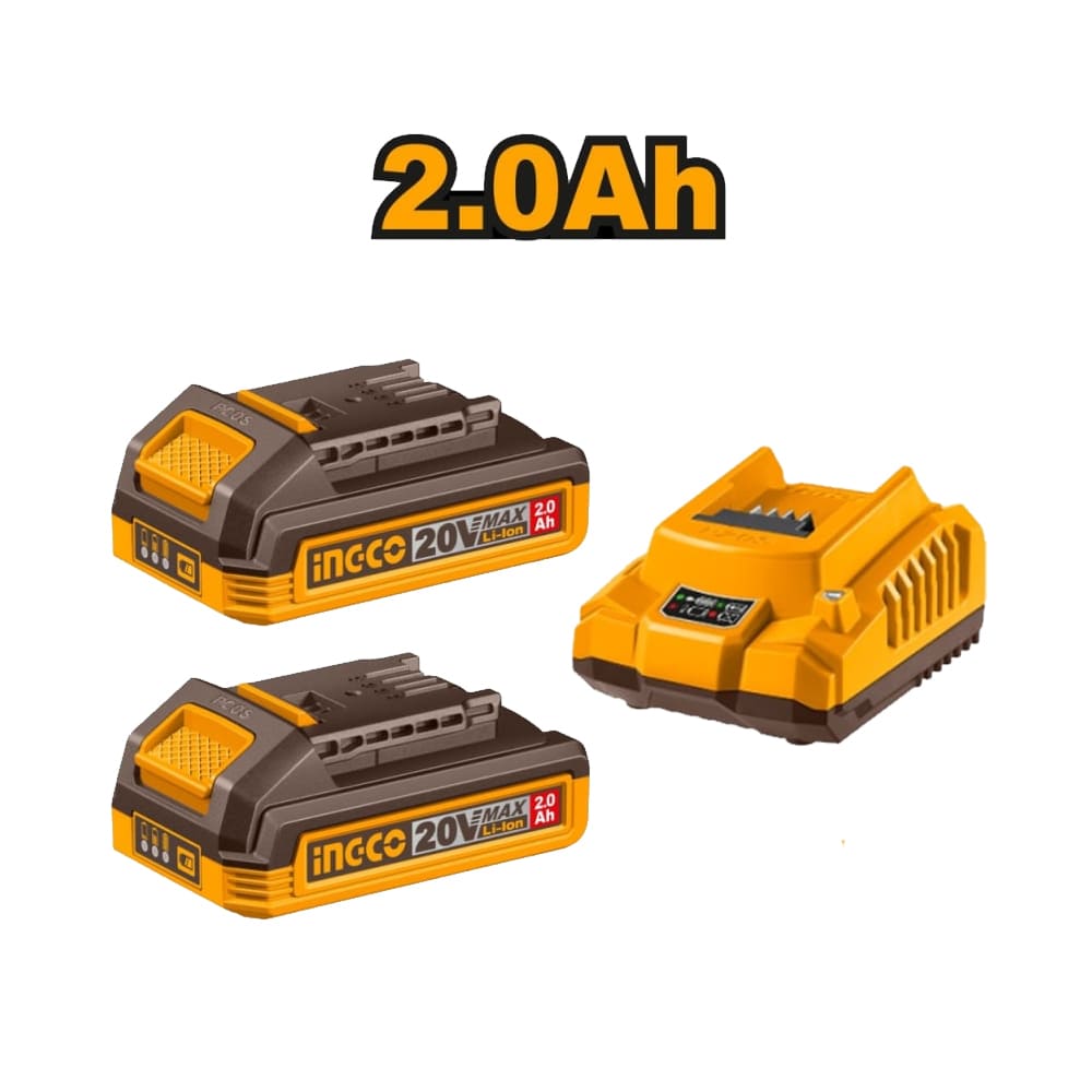 TALADRO ATORNILLADOR PERCUTOR BRUSHLESS CHUCK METÁLICO INGCO 20V 55NM + 2 BATERÍAS 2.0AH CIDLI20558 - 3