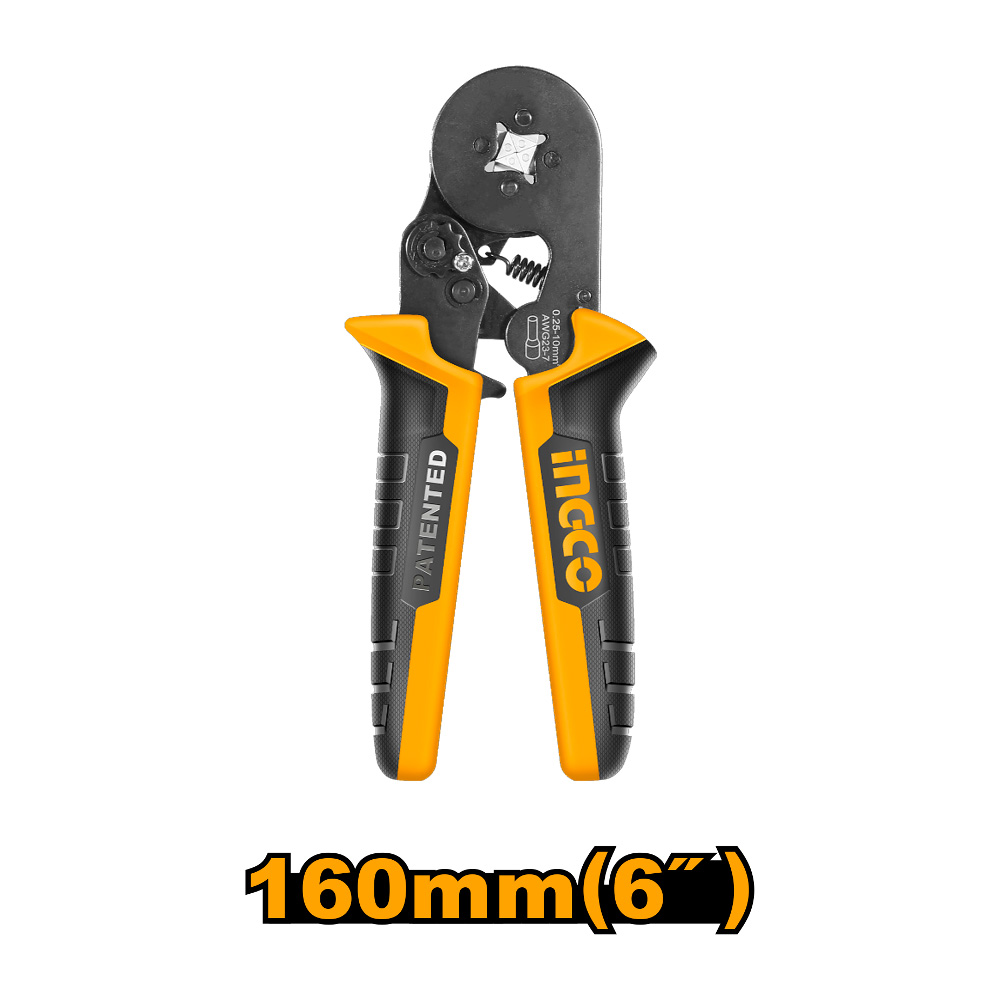 ALICATE CRIMPEADOR TERMINAL INGCO 6'' 160MM HRCPG05210 - 2