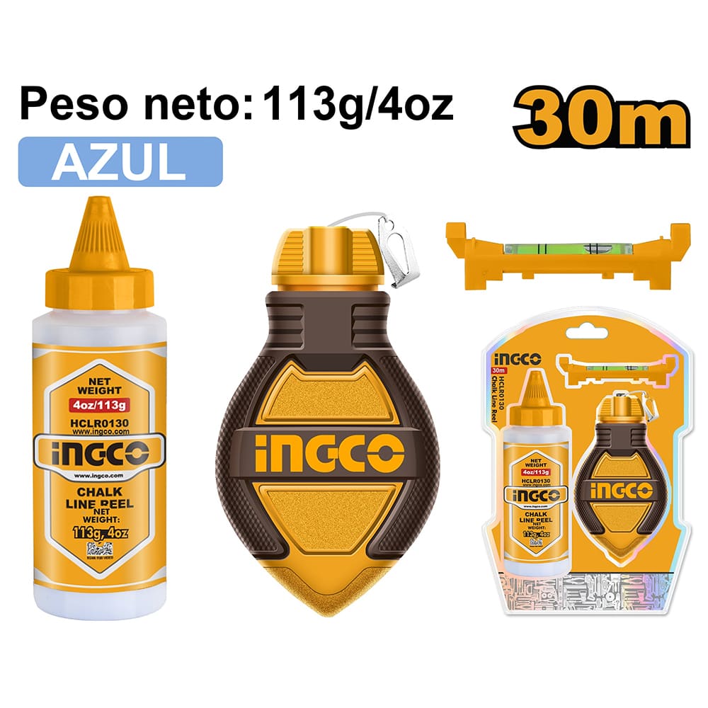 TIRALÍNEA PARA ALBAÑILERÍA INGCO 30M HCLR0130 - 1