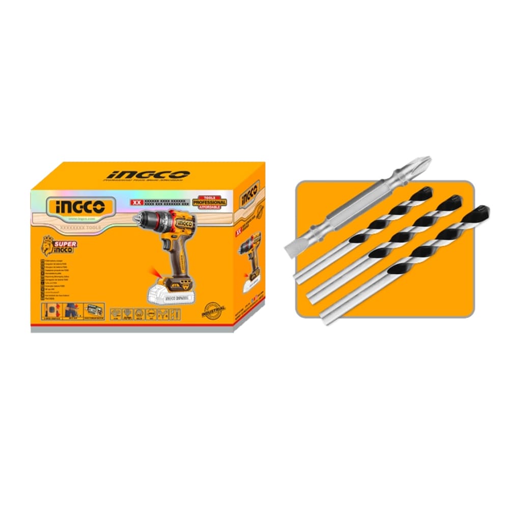 TALADRO PERCUTOR BRUSHLESS CHUCK METÁLICO INGCO 20V 55NM CIDLI205581 - 4